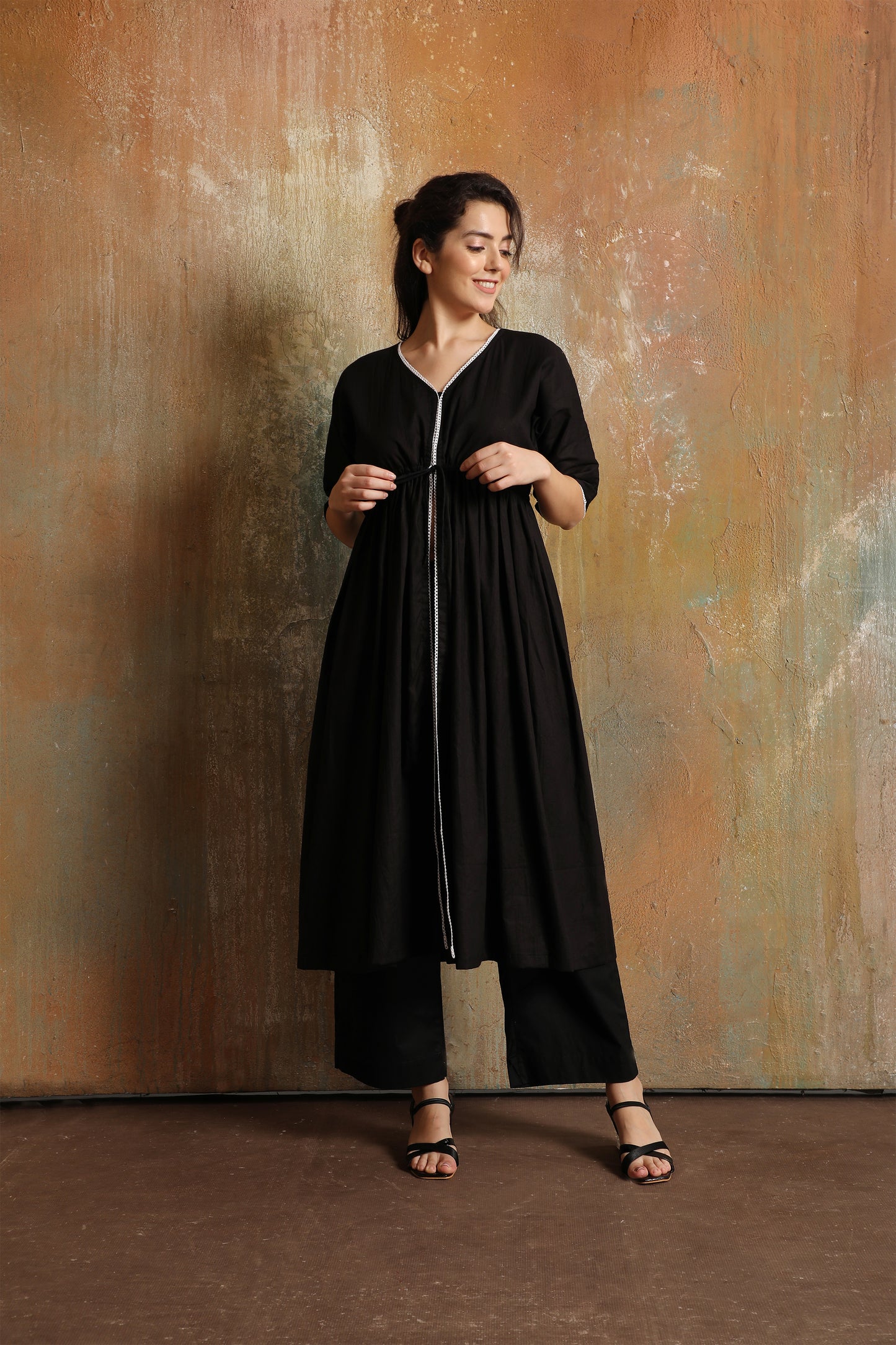 Midnight Black Kurta