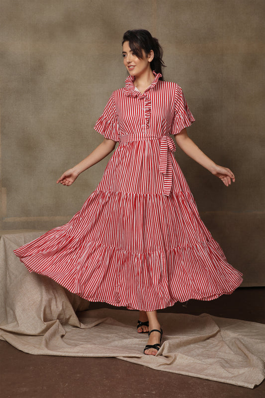 Candy Cane Shirt Dress