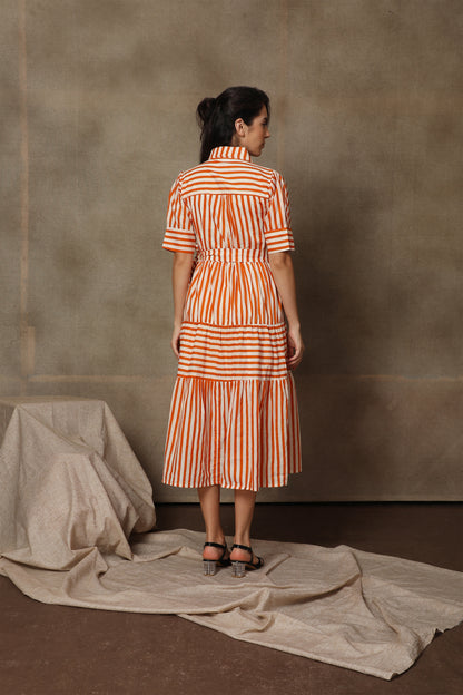 Sorbet Striped Shirt Dress