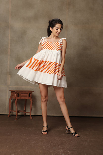 Sorbet Striped Short Dress