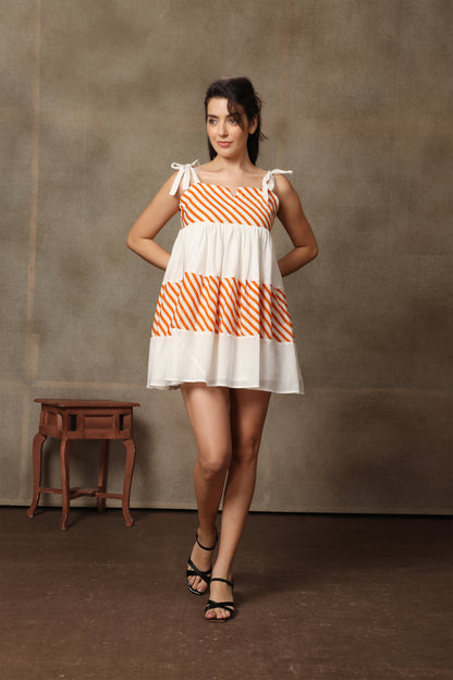 Sorbet Striped Short Dress