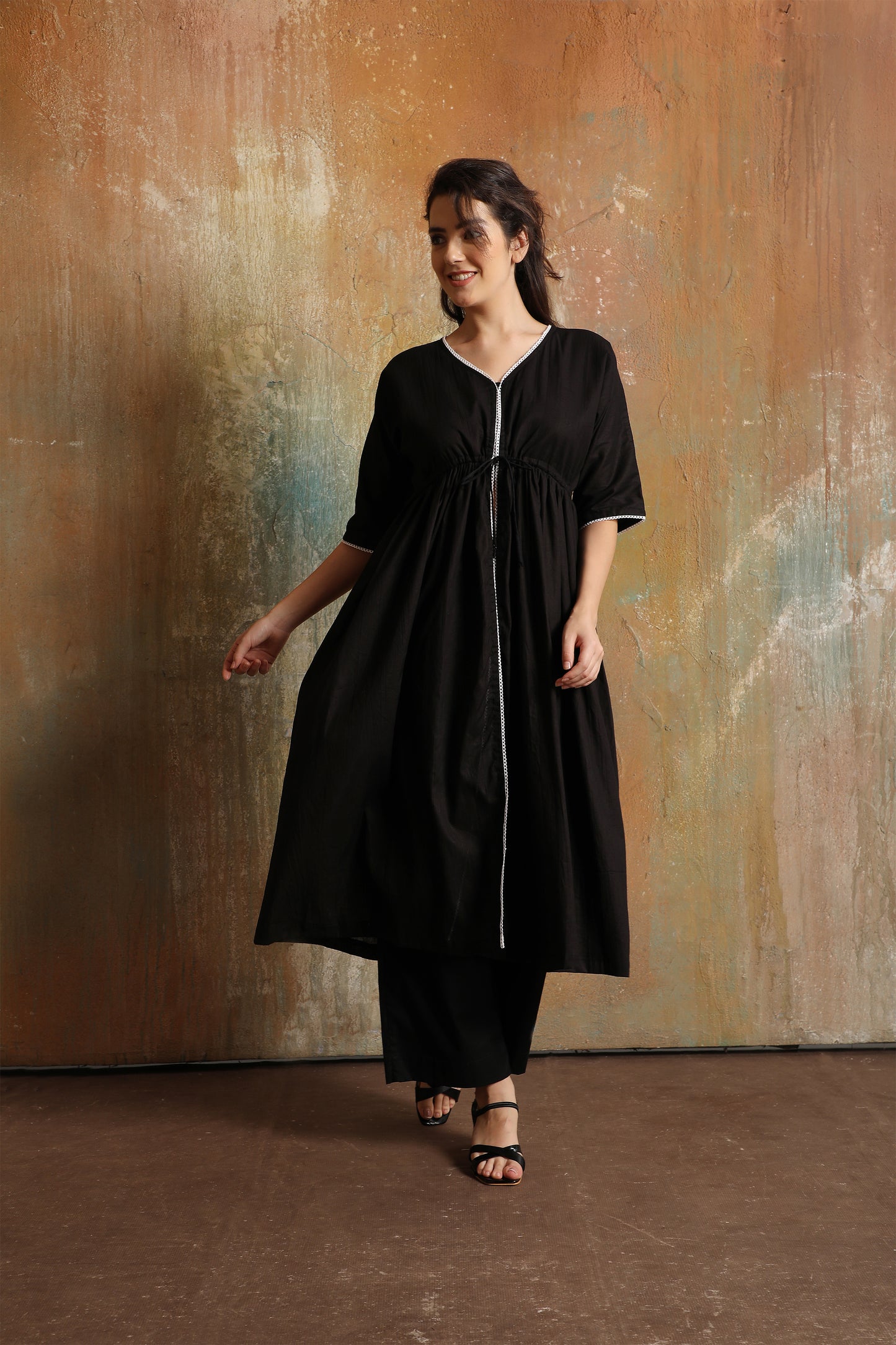 Midnight Black Kurta