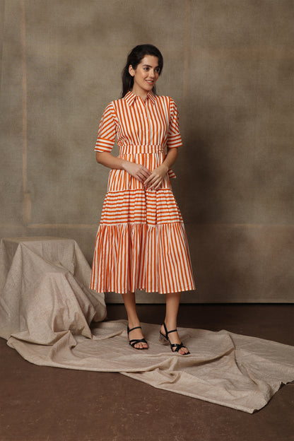 Sorbet Striped Shirt Dress