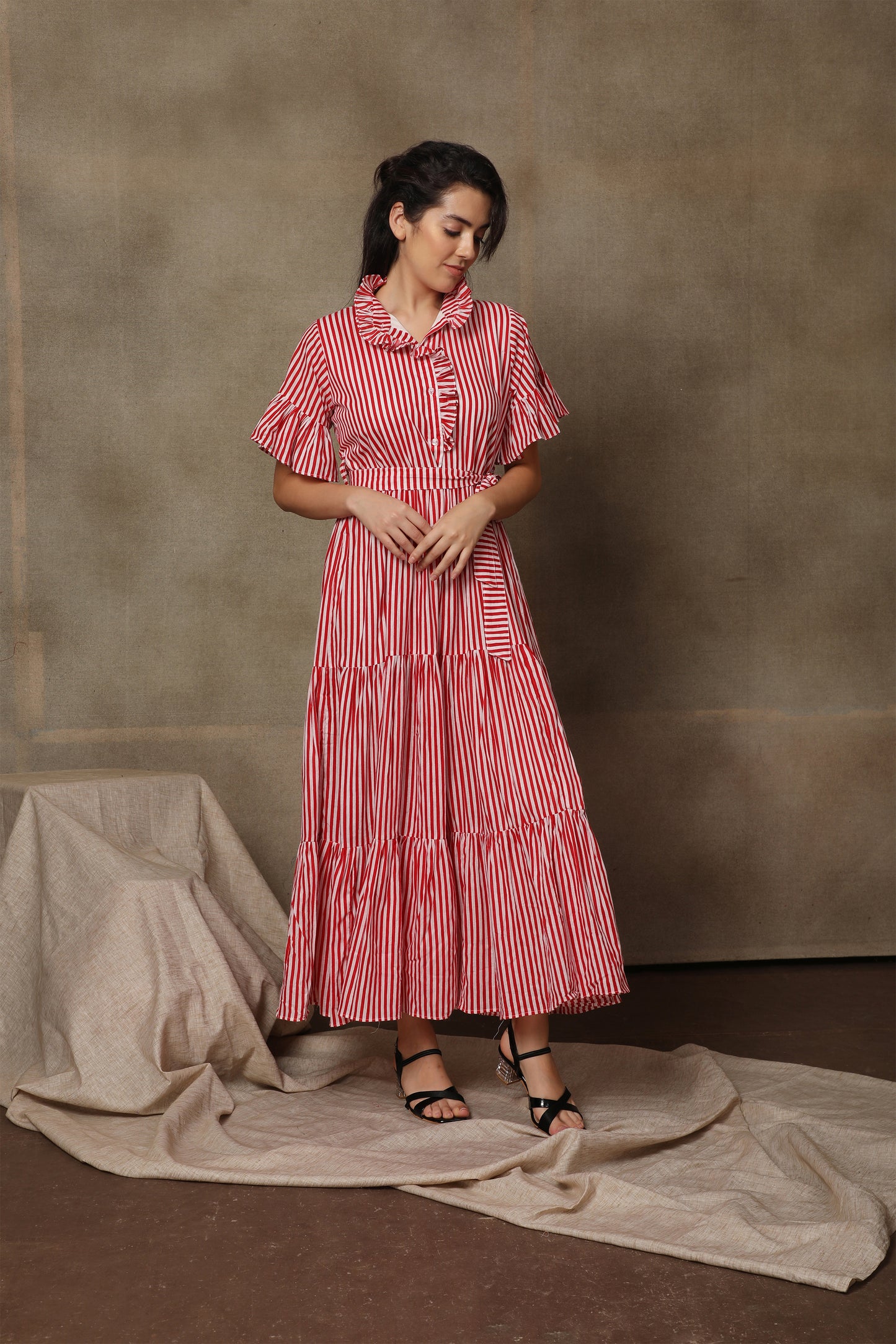 Candy Cane Shirt Dress